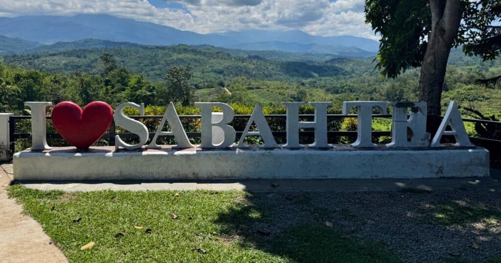 I Heart Sabah Tea sign at the plantation