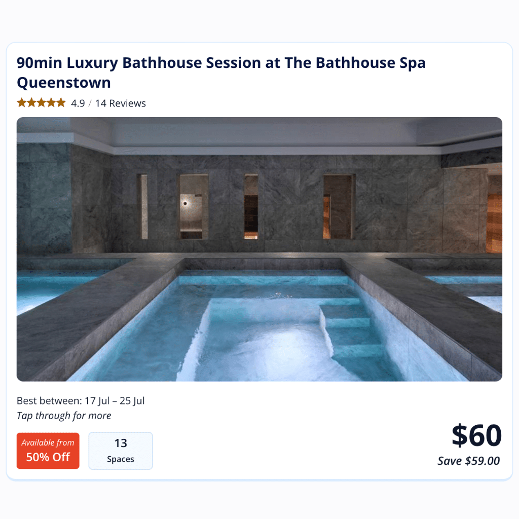 Queenstown spa discounts