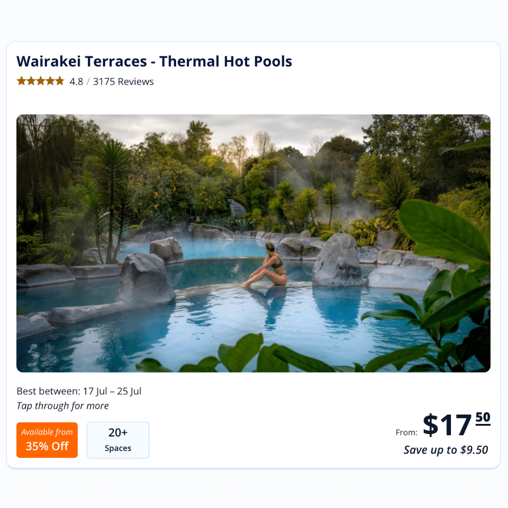 Bookme Rotorua Wairakei Terraces ad