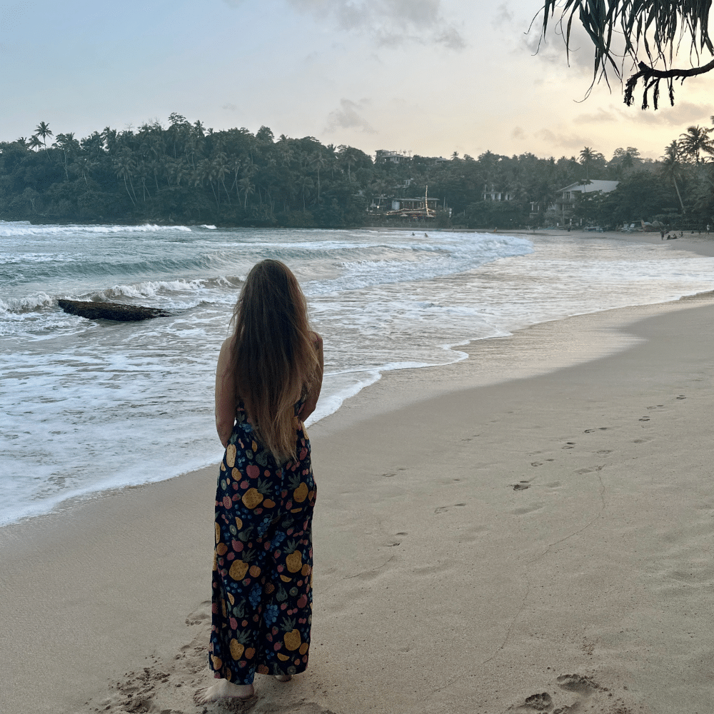 Me standing on Hiriketiya Beach