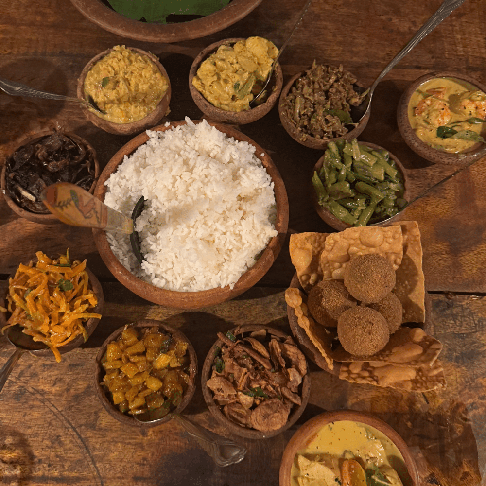 Rice and curry in Sri Lanka