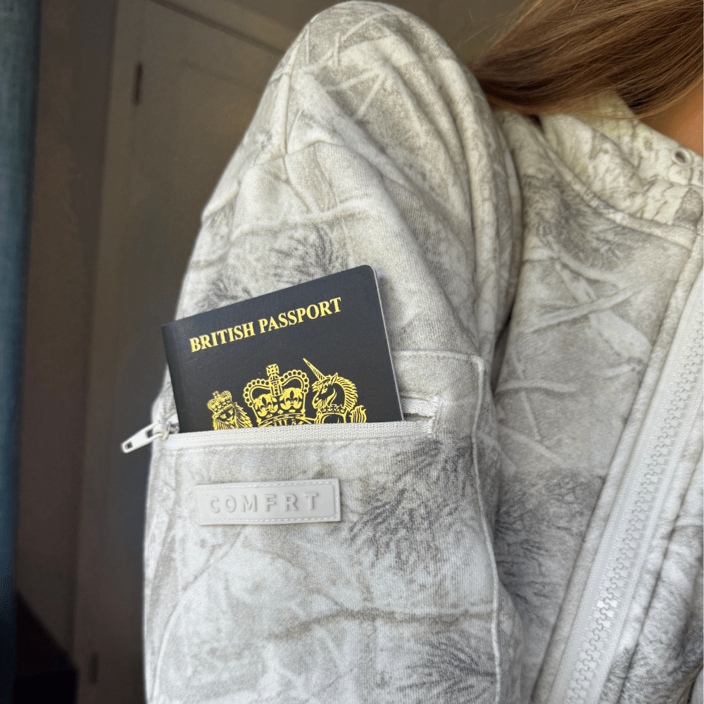 Passport in Comfrt hoodie secret pocket