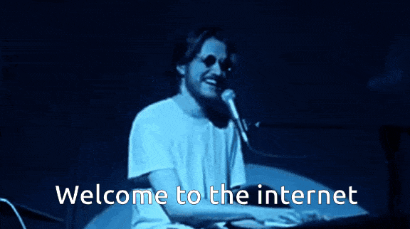 Bo Burnham on the piano singing Welcome to the Internet