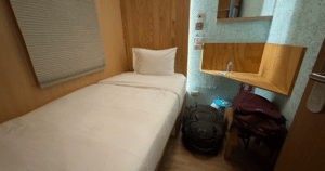 Inside Boxtel sleeping pod at BKK