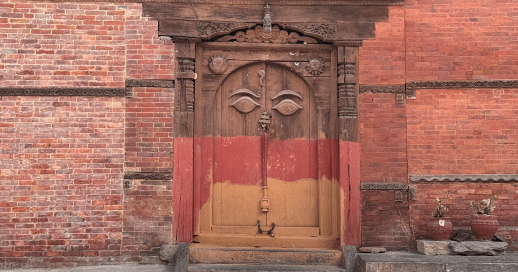 best eSIM for Nepal, door in Kathmandu