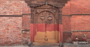 best eSIM for Nepal, door in Kathmandu
