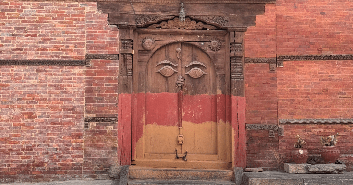 best eSIM for Nepal, door in Kathmandu