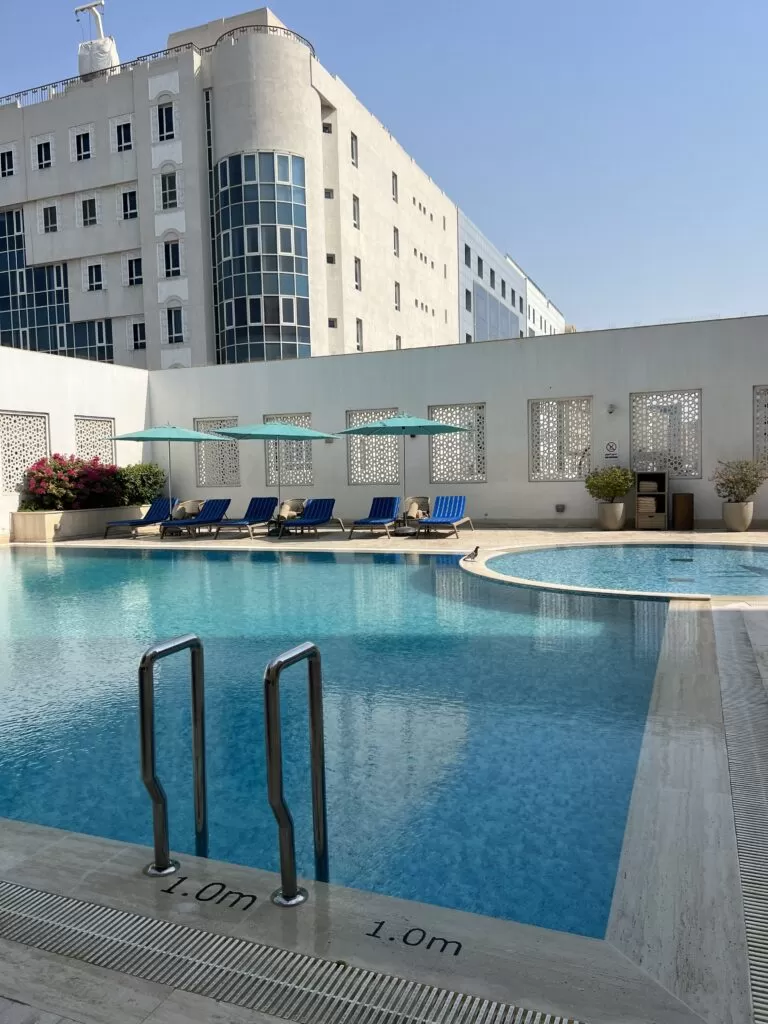 Al Najada Hotel Pool on the Qatar Stopover program