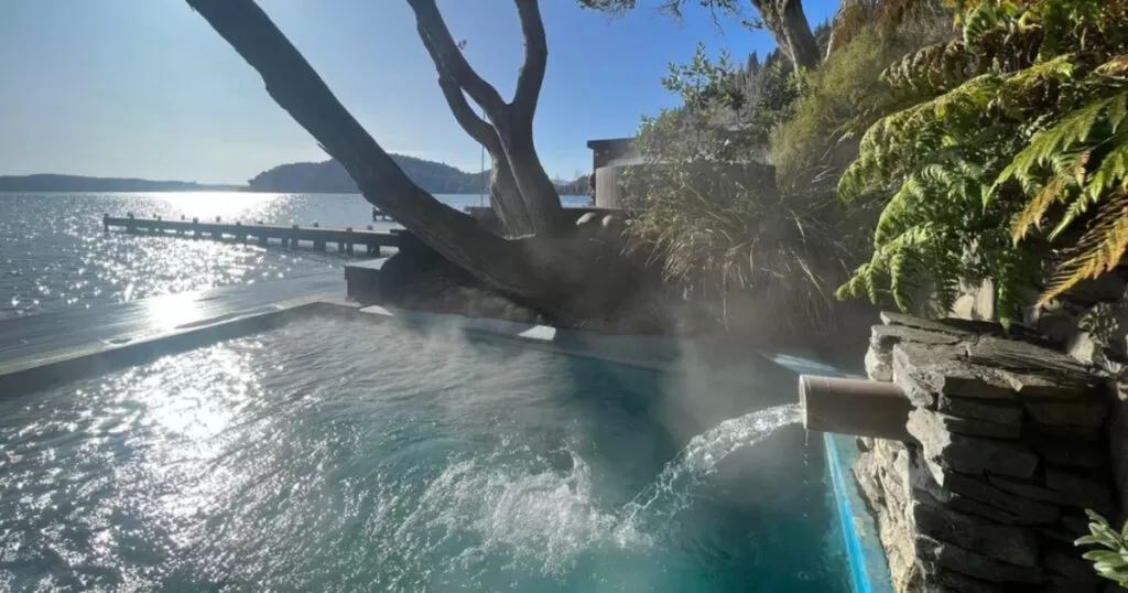 Lake Rotoiti Hot Springs overlooking the lake