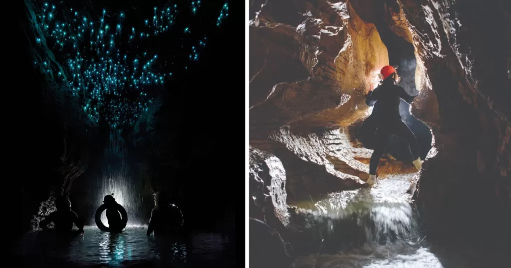 Waitomo Black Water Rafting Experience Glow Worm Caves in New Zealand